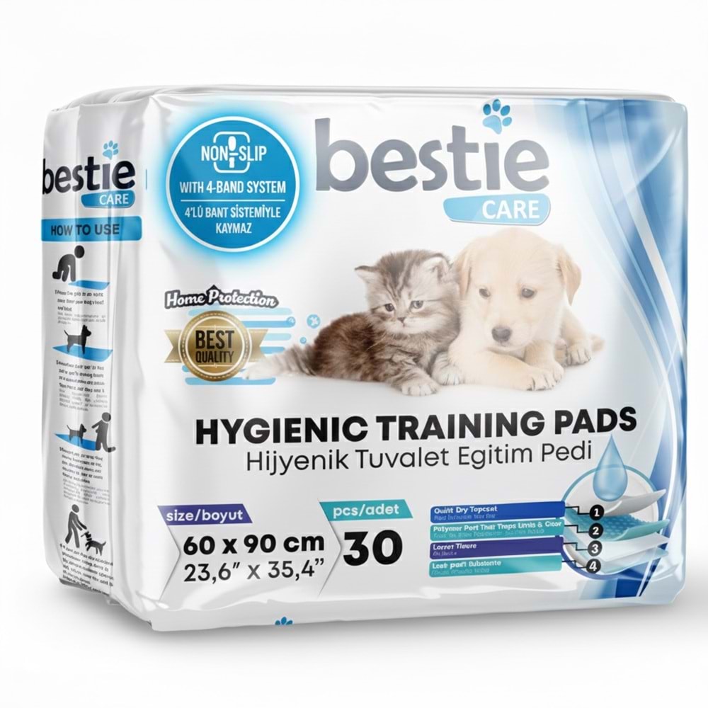 Bestie Care Yapışkanlı Evcil Hayvan Pedi 30 lu