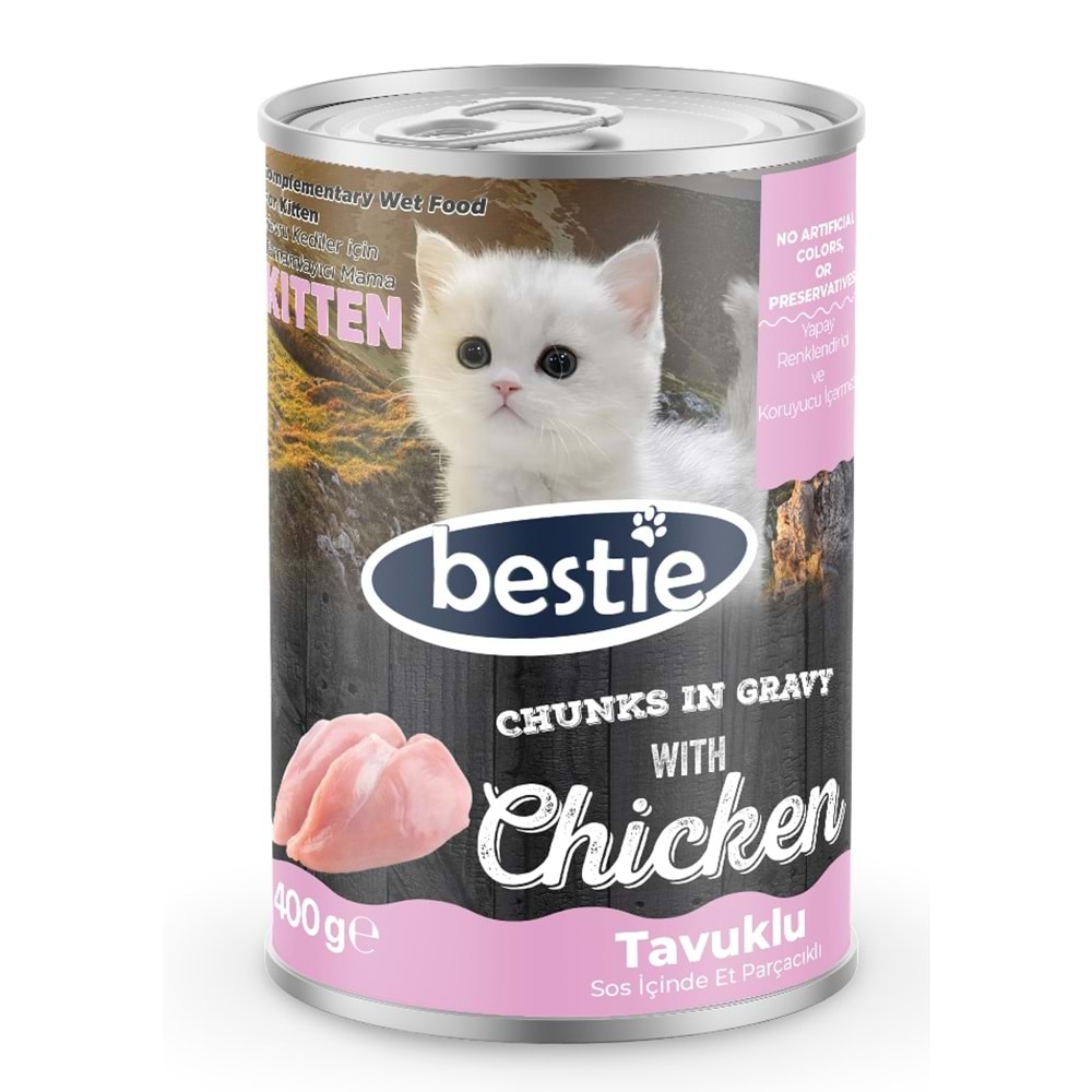 Bestie Tavuklu Yavru Kedi Konserve Maması (400 Gr)