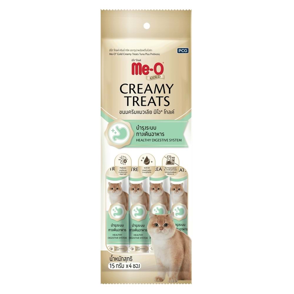 ME-O GOLD CREAMY TREATS TON BAL.İLAVE PROBİYOTİK 4X15GR 12 li