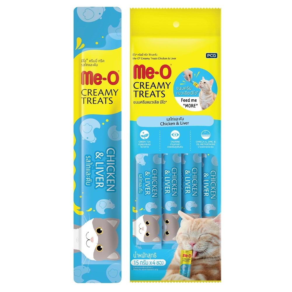 ME-O CREAMY TAVUK&CİĞER KEDİ ÖDÜL 4X15GR 12'Lİ