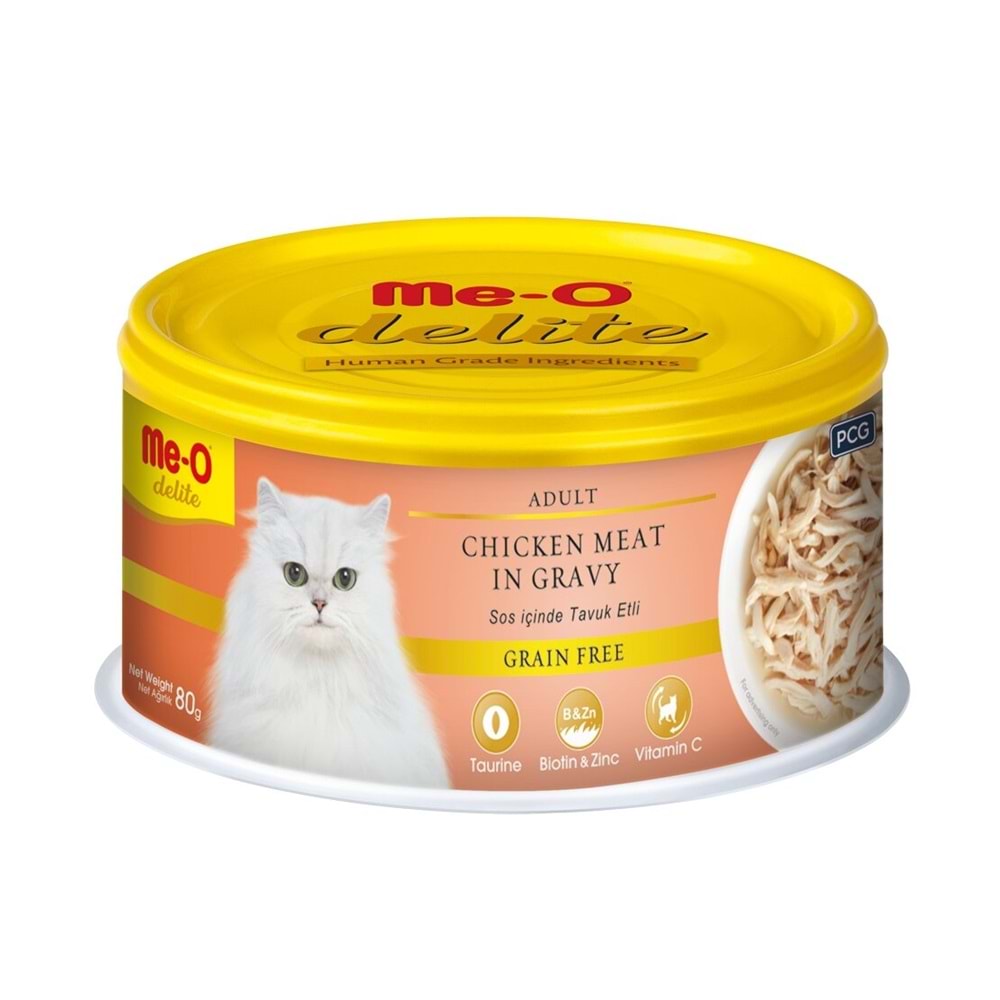 ME-O DELITE TAVUK ETLİ KEDİ KONSERVE 80GR 24'LÜ