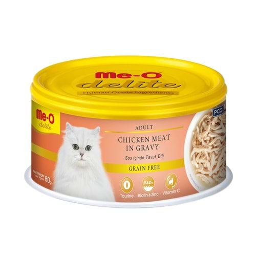 ME-O DELITE TAVUK ETLİ KEDİ KONSERVE 80GR 24'LÜ