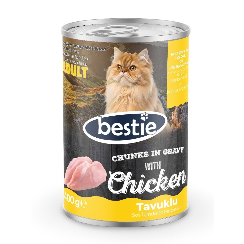 Bestie Tavuklu Kedi Konserve Maması (400 Gr)