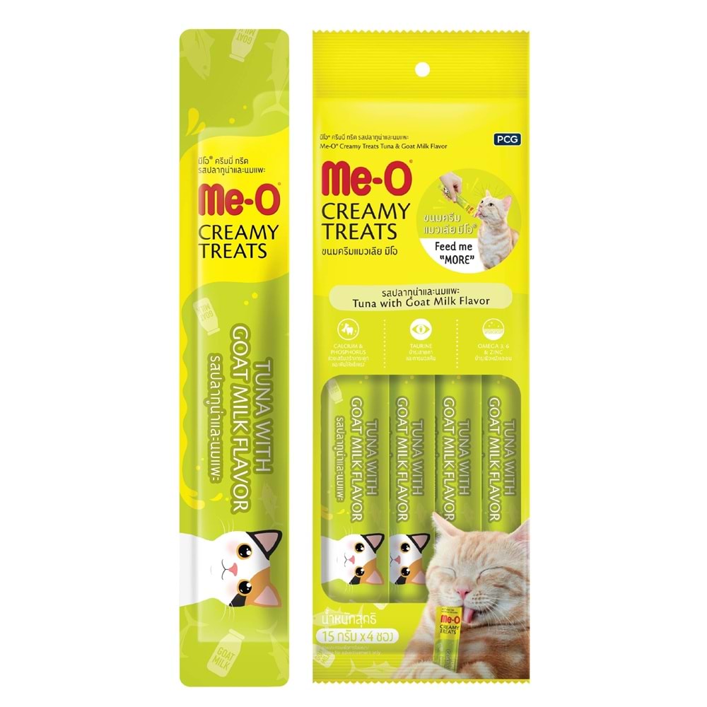 ME-O CREAMY TON&KEÇİ SÜTLÜ KEDİ ÖDÜL 4X15GR 12'Lİ