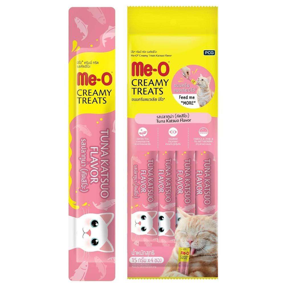 ME-O CREAMY ÇİZGİLİ ORKİNOS BALIĞI KEDİ ÖDÜL 4*15GR 12'Lİ